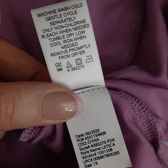 LOGO Lori Goldstein Waterfall Long Line Duster Cardigan Lavender Purple 1XP NWT - Picture 7 of 11